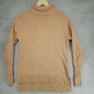 J Crew Turtleneck Sweater Womens‎ XXS Supersoft Yarn Beige Wool Blend